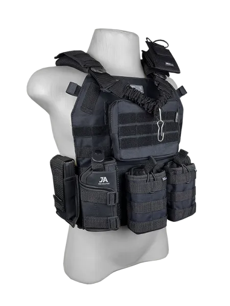 Colete Tático Modular Plate Carrier + 8 Acessórios