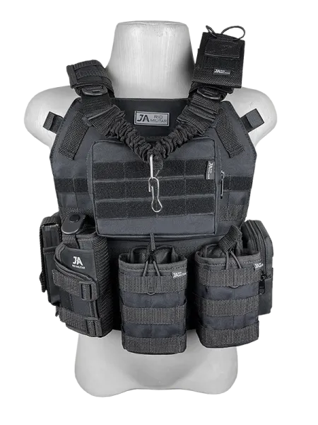 Colete Tático Modular Plate Carrier + 8 Acessórios