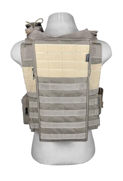 Colete Tático Modular Plate Carrier + 8 Acessórios Tan